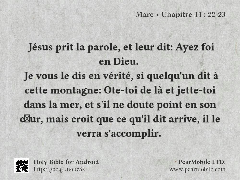 Marc, Chapitre 11:22-23